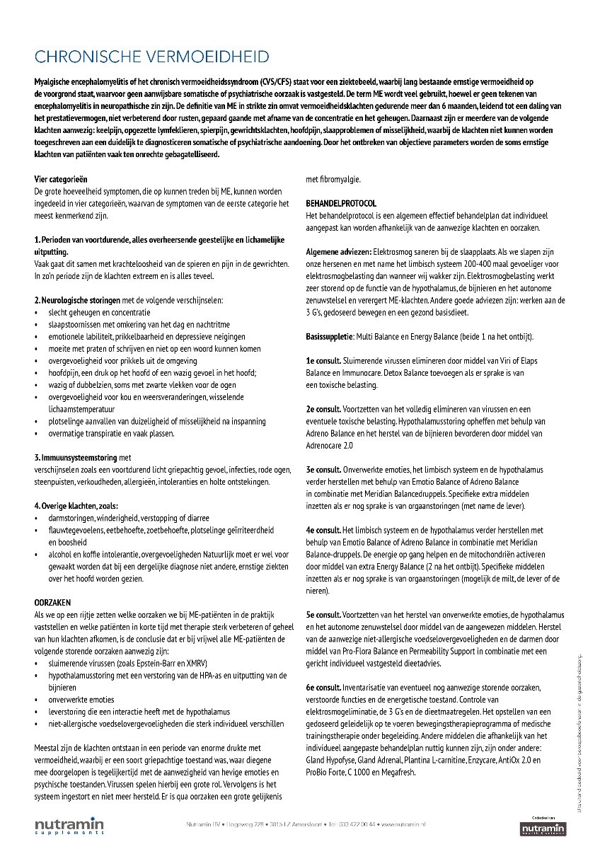 Chronische vermoeidheid