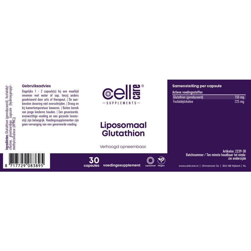 CellCare Supplements Liposomaal Glutathion
